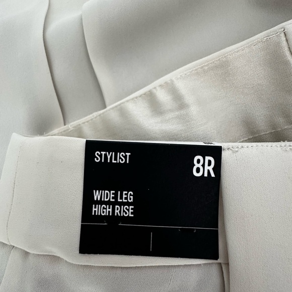 Express stylist high rise Off-White Wide-Leg Pants 8R - Picture 7 of 10